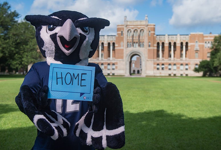Rice is home away from home for its international students. (Photo by Jeff Fitlow)