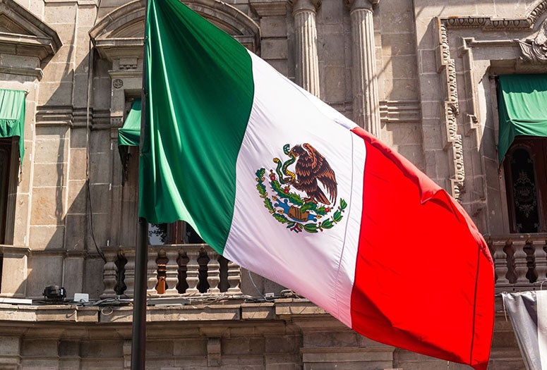 Mexican Flag in Puebla