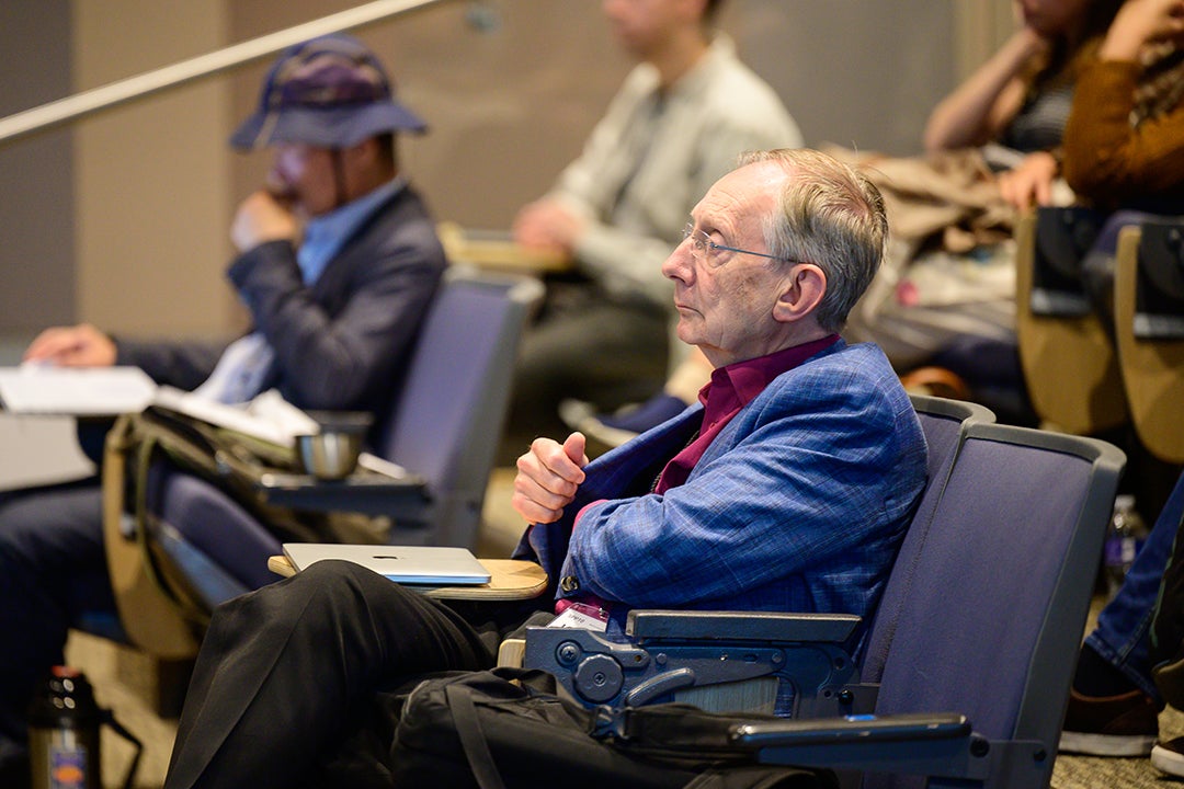 Imperial College London physicist Sir John Pendry at the 10th International Conference on Surface Plasmon Photonics (SPP10) at Rice University May 25, 2023