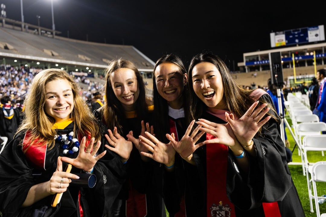Class of 2024 graduates celebrate during the 111th commencement ceremony.