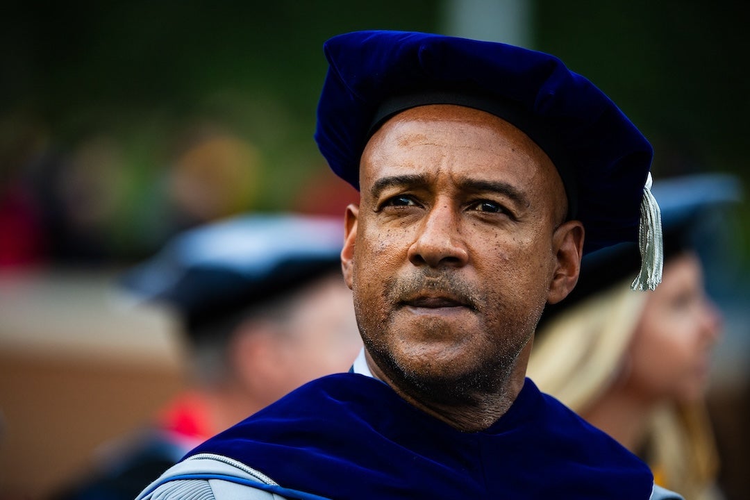 Reginald DesRoches during the 111th commencement ceremony.