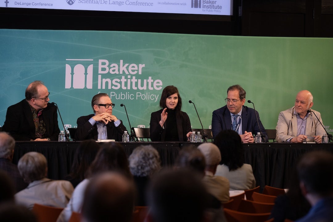 Rice University’s 2024 biennial De Lange Conference featured an array of distinguished speakers, artists and researchers who engaged in thought-provoking discussions regarding timely technological and environmental topics Feb. 9-10 at the Baker Institute for Public Policy.