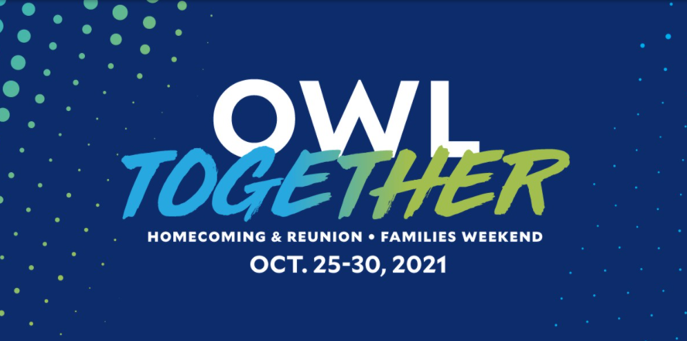 Owl Together Rice Homecoming 2021 Logo