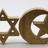 PIcture of Jewish and Islamic religious symbols. Photo credit: 123rf.com