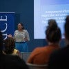 Portia Hopkins presents the history of Blacks at Rice as part of Black History Month