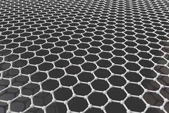 Graphene and hexagonal boron nitride are each made of a flat lattice of atoms arranged in interconnecting hexagons