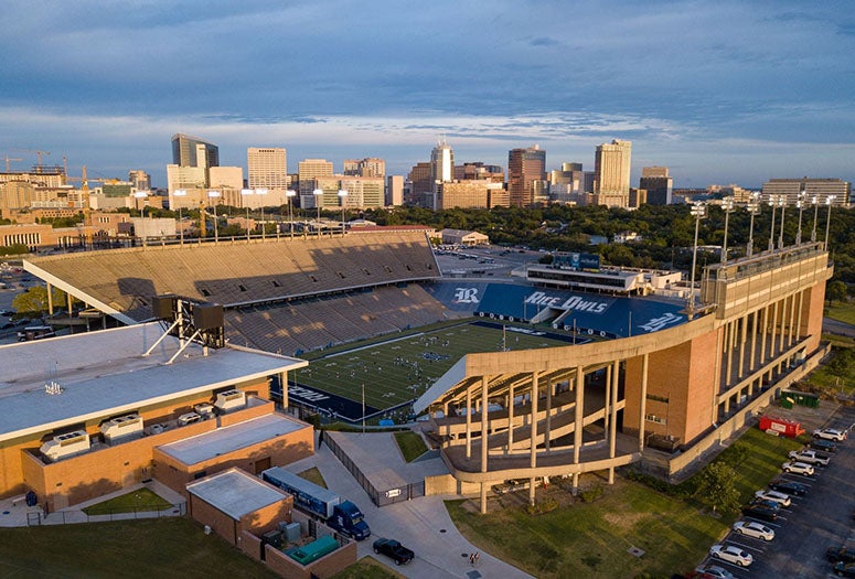 Rice Stadium will serve as this year's polling location for the Rice precinct. (Photo by Brandon Martin)
