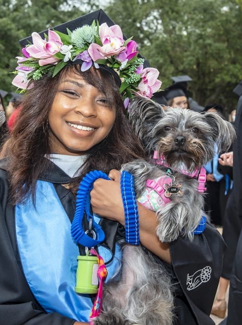 Graduate with Dog