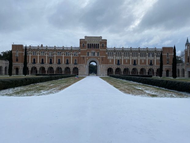 Lovette Hall Covered in Snow
