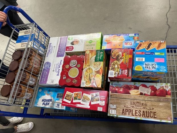 Cart with snacks