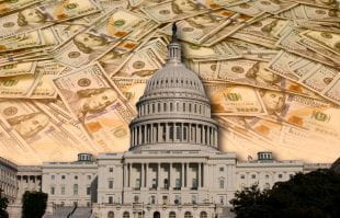 Capitol Hill with money as the background
