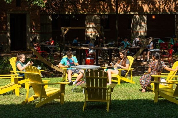 Rice students enjoy outdoor time during the COVID-19 pandemic.