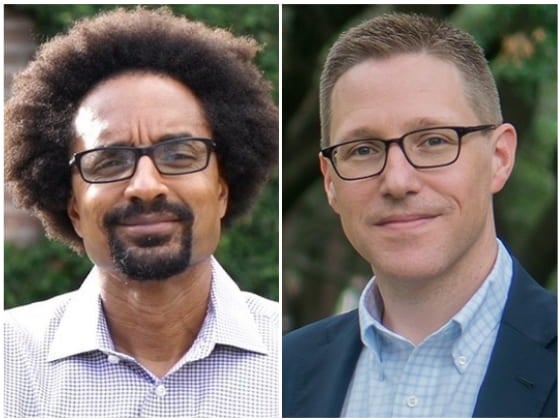 History professors Alex Byrd ’90 and Caleb McDaniel host the "Doc Talks" webinars and podcast, which will return next semester.