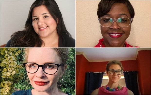 An Oct. 28 panel discussion will feature four Houston women advocating for climate justice: Iris Gonzalez, director of the Coalition for Environment, Equity and Resilience (top left); TSU researcher Denae King (top right); Rice anthropology professor Cymene Howe (bottom left); and Lone Star Legal Aid attorney Amy Catherine Dinn (bottom right).