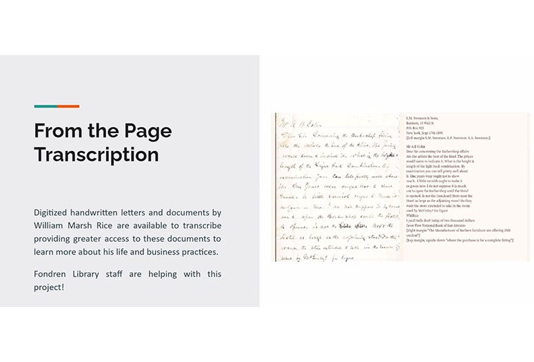 From the Page Transcription digitization example 
