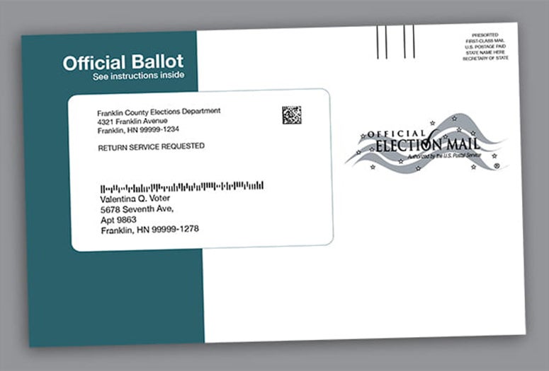 vote-by-mail envelope