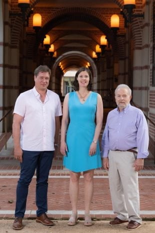 Rice University chemists, from left, Stephan Link, Christy Landes and Peter Rossky