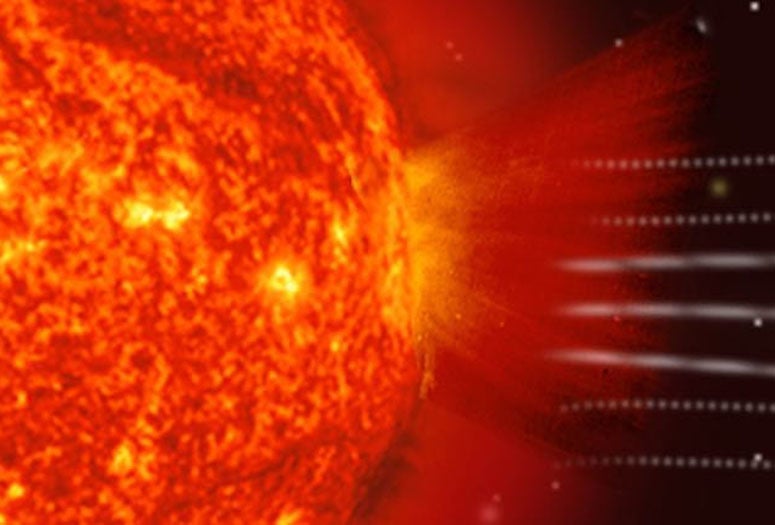 Artist's visualization of stellar magnetic activity
