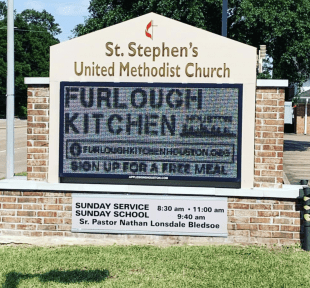 Sign at St. Stephen's United Methodist Church 