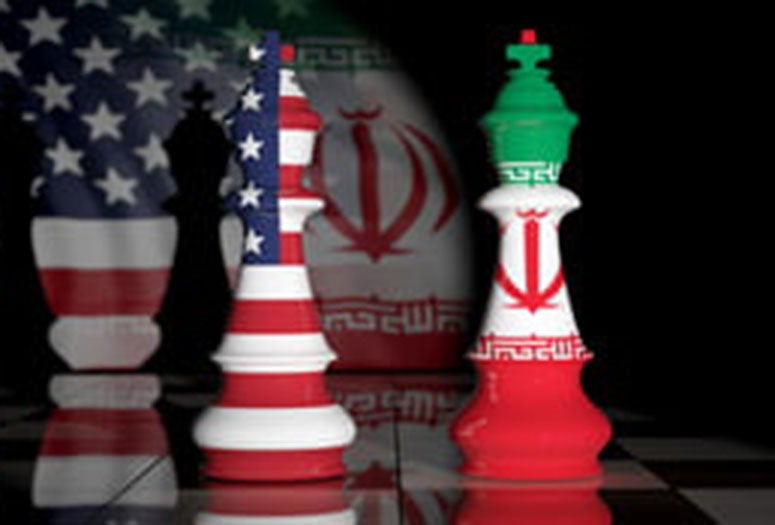 America and Iran as chess peices