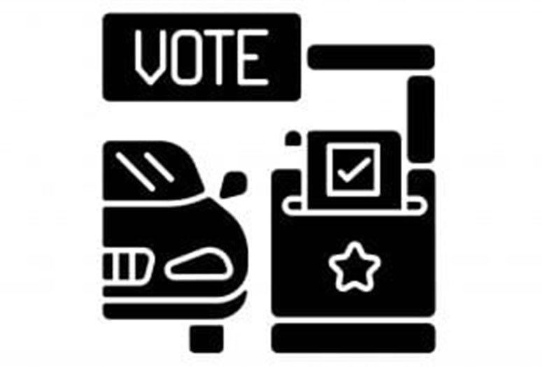 Drive through voting illustration