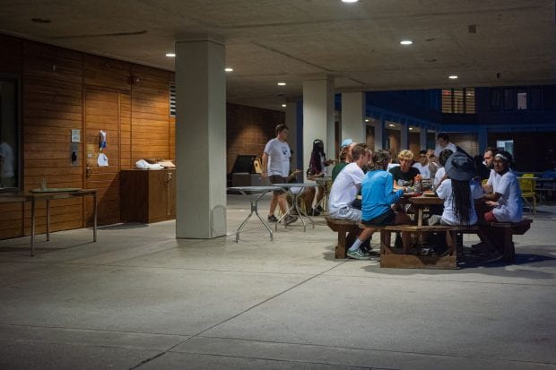 O-Week offered calm and intimate moments amid the rallies and rushes across campus. (Photo by Jeff Fitlow)