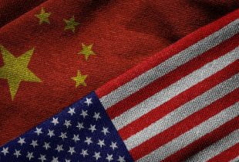 chinese and american flag