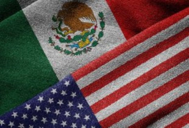 US and Mexican Flag