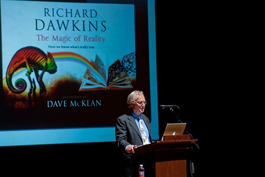Richard Dawkins speaks on the Rice campus in 2011