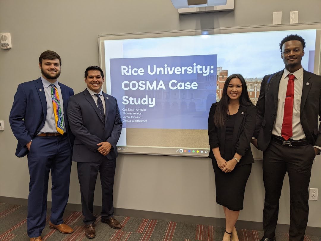 Sport management students compete in COSMA competition. 