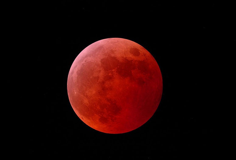 moon during a total lunar eclipse