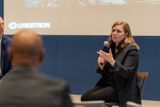 Lizzie Fletcher speaks at Rice.