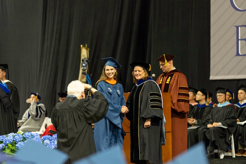 Photo of Advanced degrees graduation
