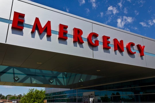 Photo of emergency room entrance. Photo credit:123rf.com