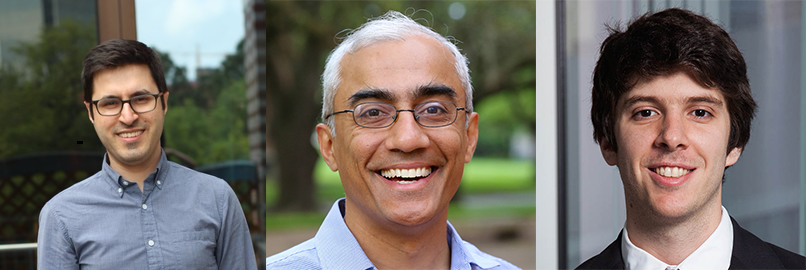 Photos of faculty involved with 5G network testing