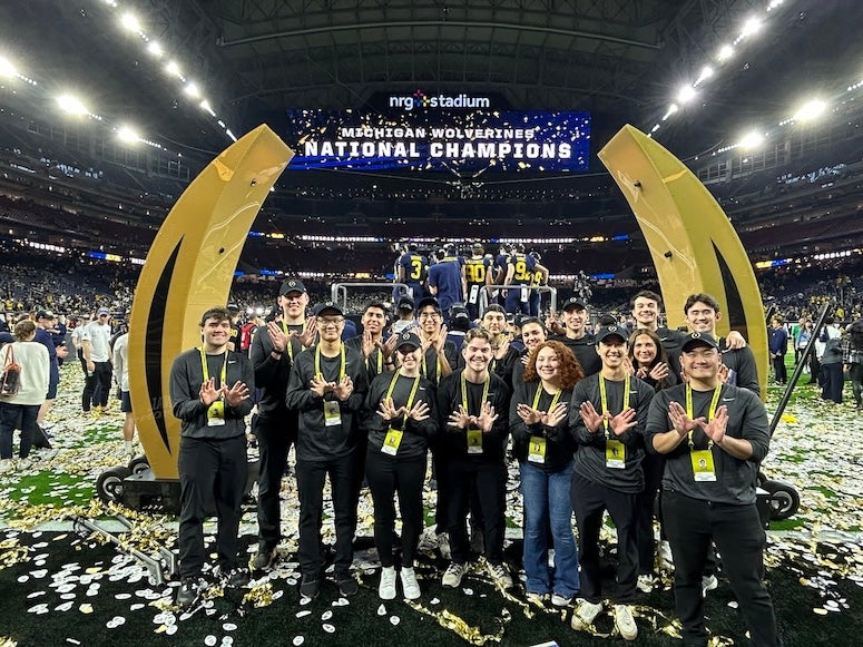 Rice sport management students took advantage of an unmatched learning opportunity leading up to the College Football Playoff (CFP) championship game this school year that gave them the chance to learn the business, marketing and communications sides of a major sporting event.