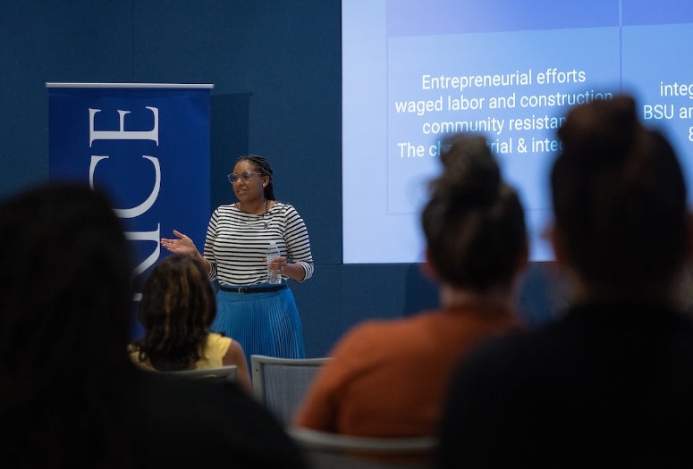 Portia Hopkins presents the history of Blacks at Rice as part of Black History Month