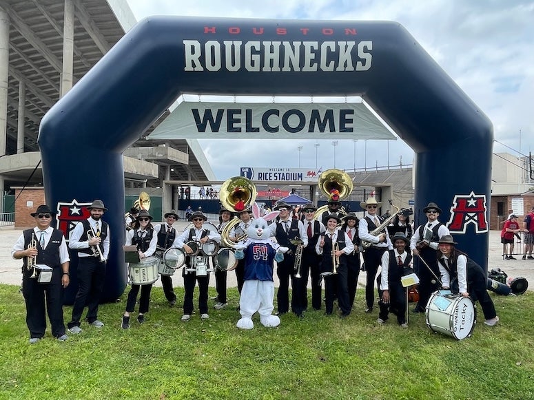 The Houston Roughnecks of the United Football League (UFL) began their inaugural season at Rice Stadium March 31 with a game against the Memphis Showboats.