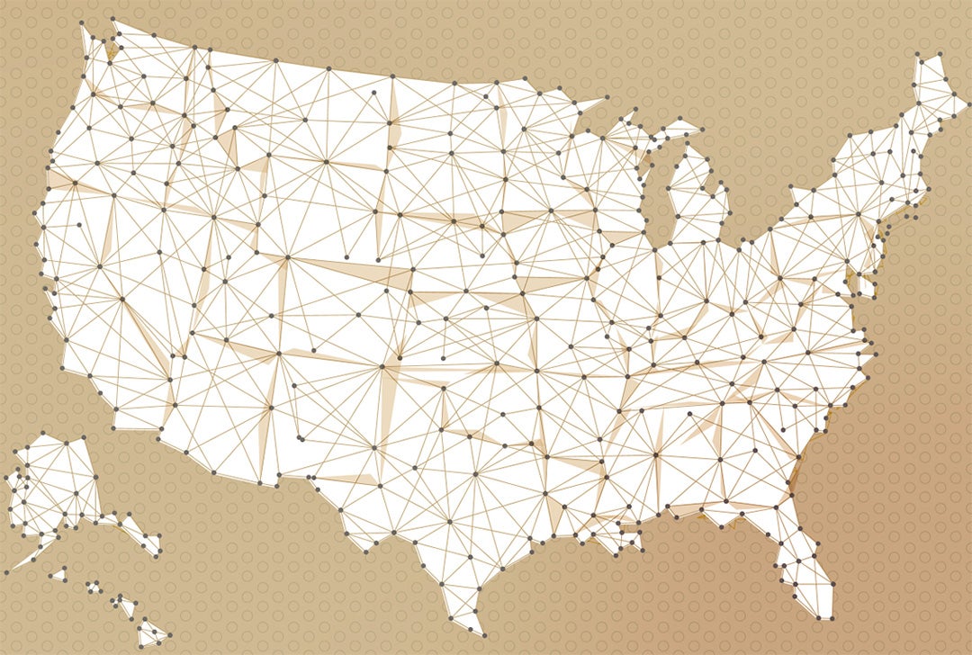 Map of US patents