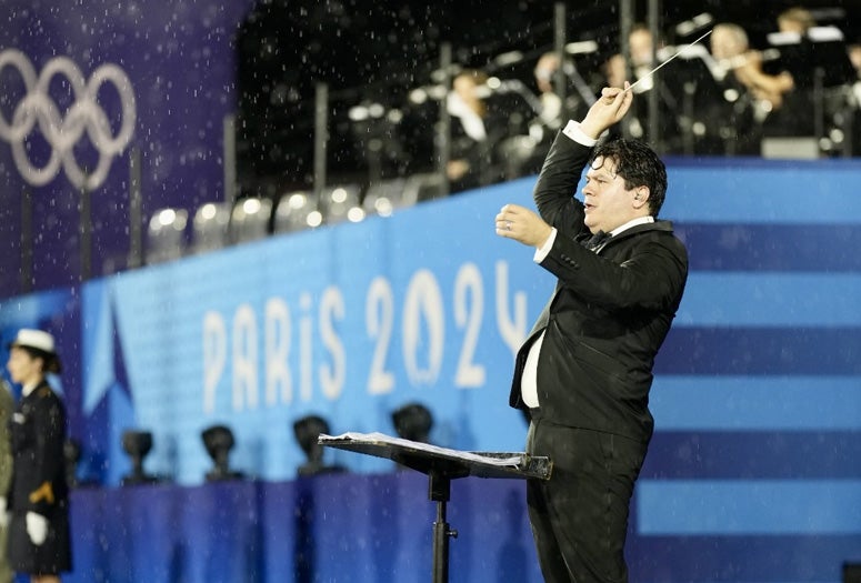 Cristian Măcelaru at Olympics opening ceremony