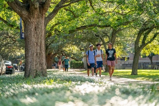 students on campus