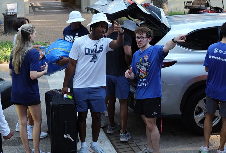 Rice football freshman move-in