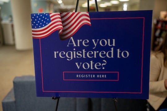 Voting sign