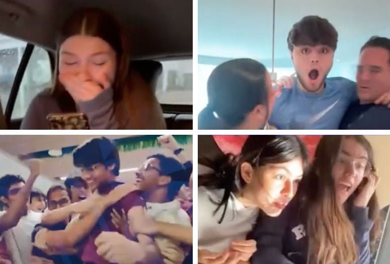 Surprised students