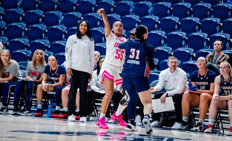 Rice women's basketball team in a win over FAU on Feb. 19, 2025.