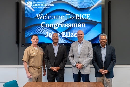 Rep. Jake Ellzey (R-TX) visits with Rice leadership on visit to campus