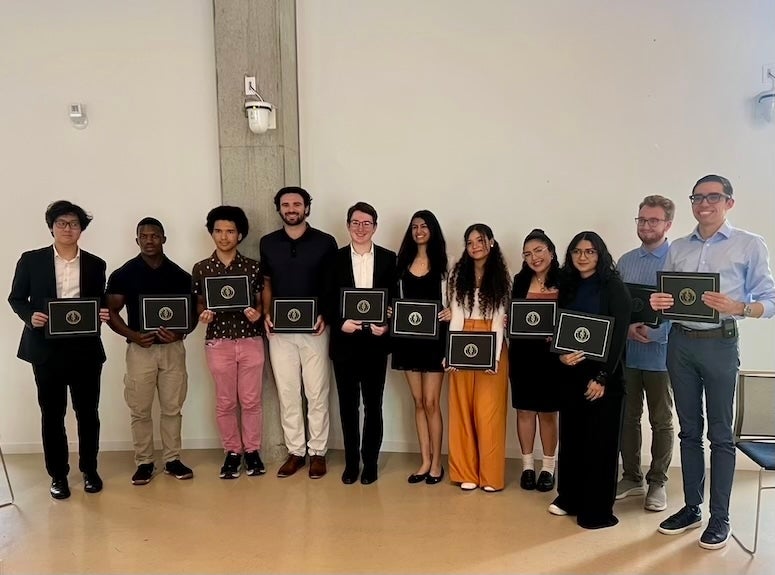 Political science honor society new inductees.