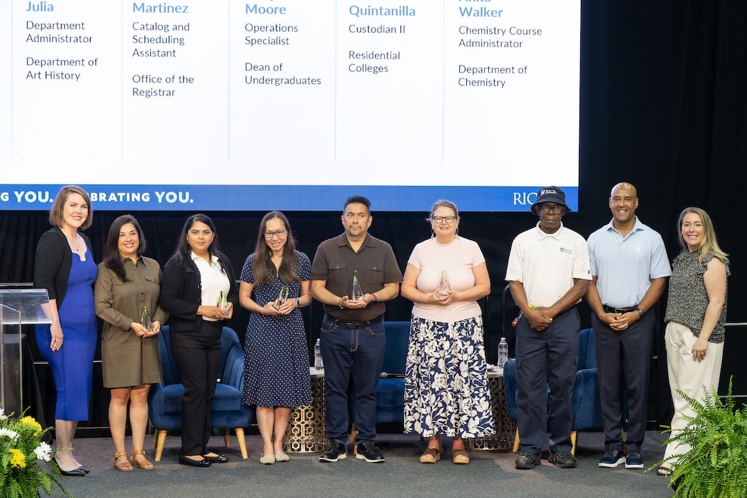 Rice Staff Excellence Award winners