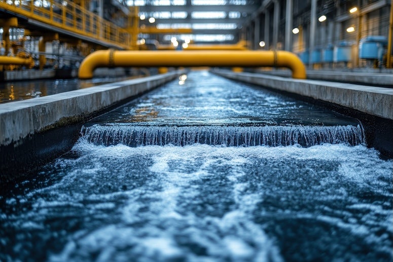 Stock photo of water in industrial setting