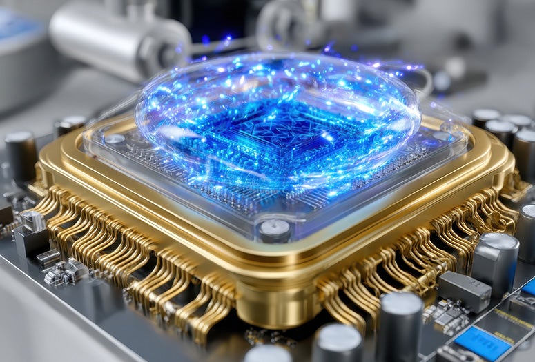 stock image of quantum chip